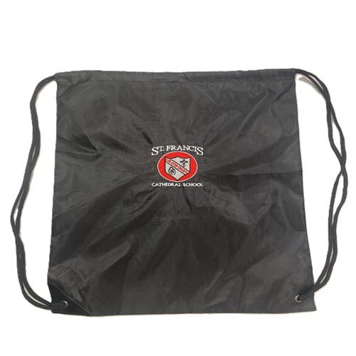 Embroidered St. Francis Cinch Bag