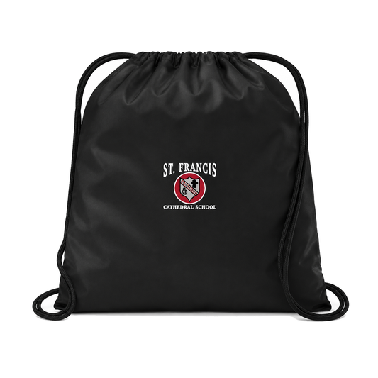 Embroidered St. Francis Cinch Bag